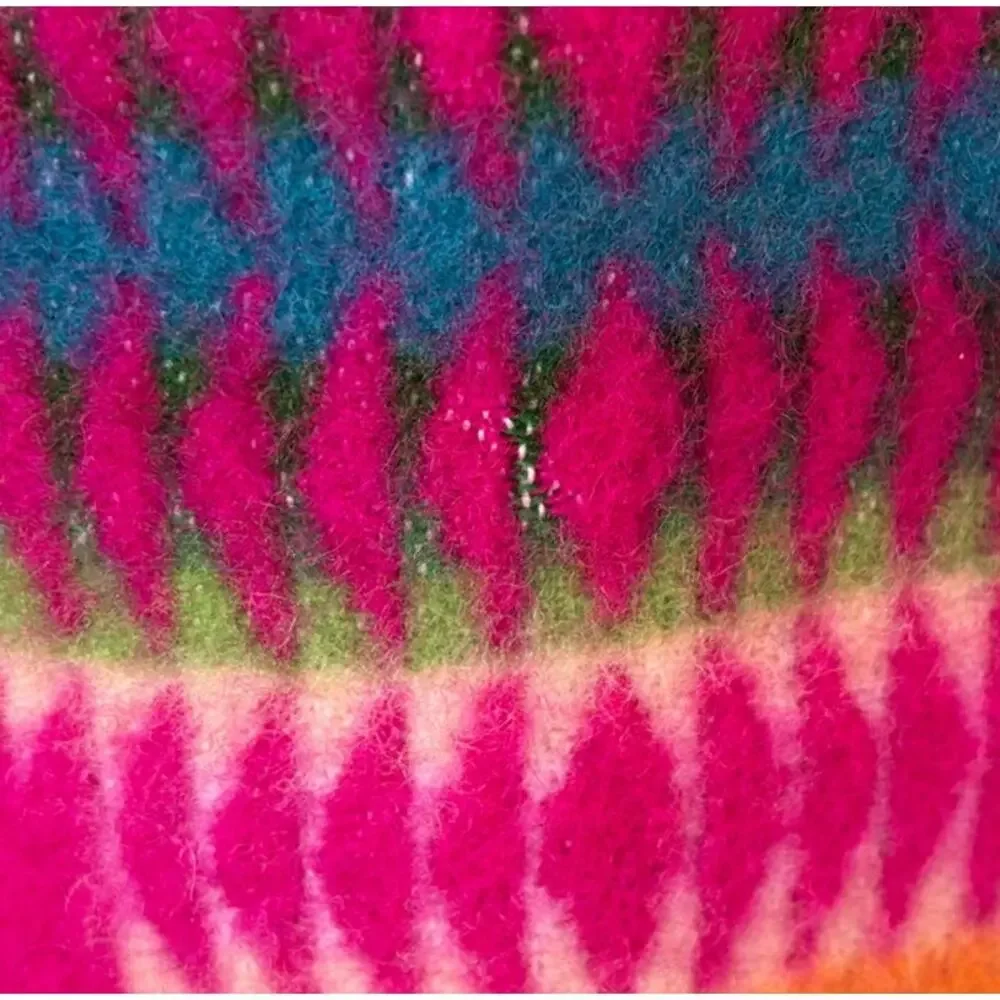 Vintage Pendleton Chief Joseph Pink Wool Muchacho Baby Crib Blanket Beaver State